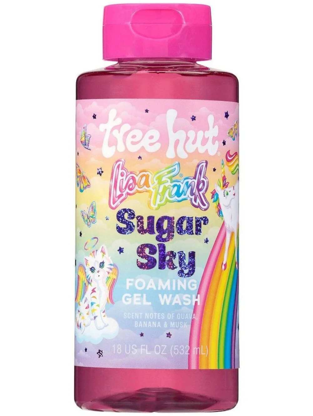 Tree Hut x Lisa Frank Sugar Sky Foaming Gel Body Wash 18oz NEW